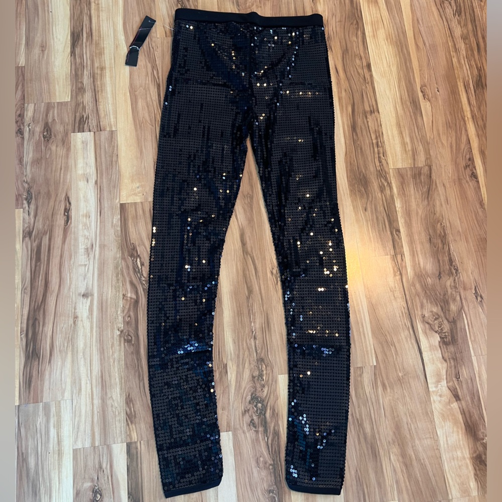 Black Sequin Leggings